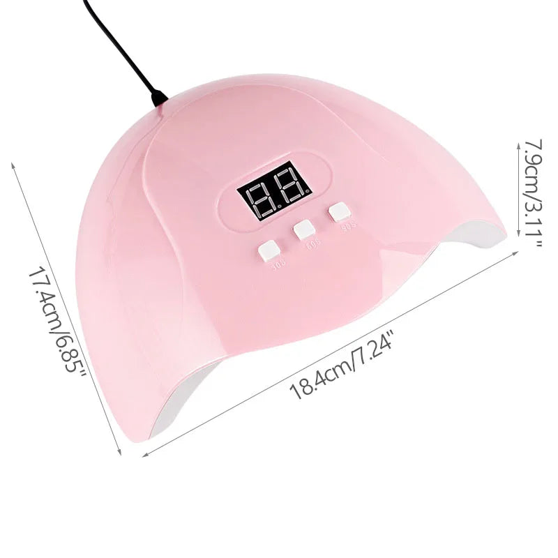 LINMANDA Professional USB Electric Nail Drill Polish File Kit with UV LED Nail Lamp Gel Manicure Dryer Lamp Acrylic Starter Set