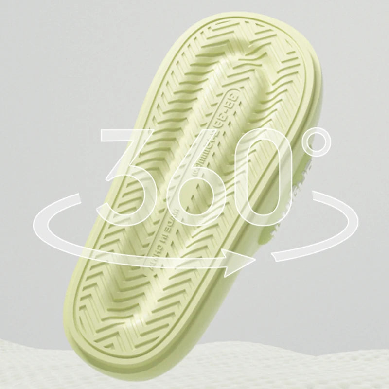 Thick Bottom Cloud Slippers Women Fashion Letter Print Platform Sandals Woman 2025 Comfortable Soft Sole Beach Pillow Slides